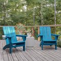 Flash Furniture Blue Adirondack Patio Chairs with Cupholder, 2PK 2-LE-HMP-1045-10-BL-GG